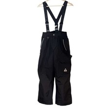 Gerry Kids Black Ski Snowboard Waterproof Suspender Pants Size 10 / 12 Insulated