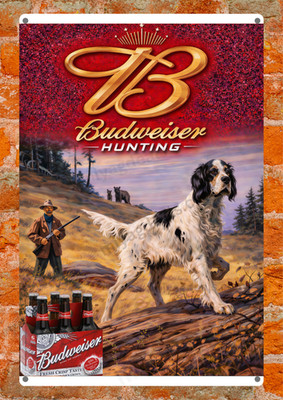 King Of Beers Hunting Dog Vintage Style Metal Sign Bar Man Cave Decor Read De