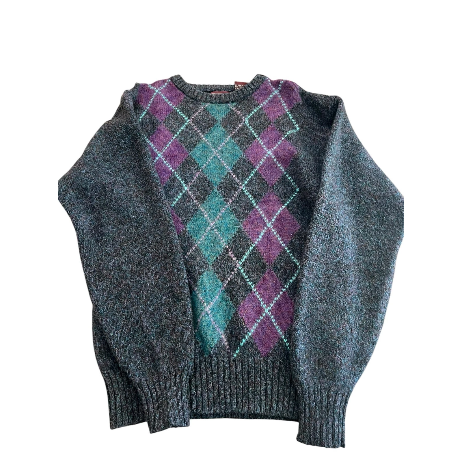 Vintage Cambridge Classics Mervyns Men 100% Wool Tight-Knit Sweater Size Medium