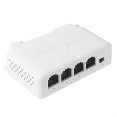 3-Port PoE Extender 10/100 Mbps Repeater Wall/DIN Mount PoE Amplifier 250m