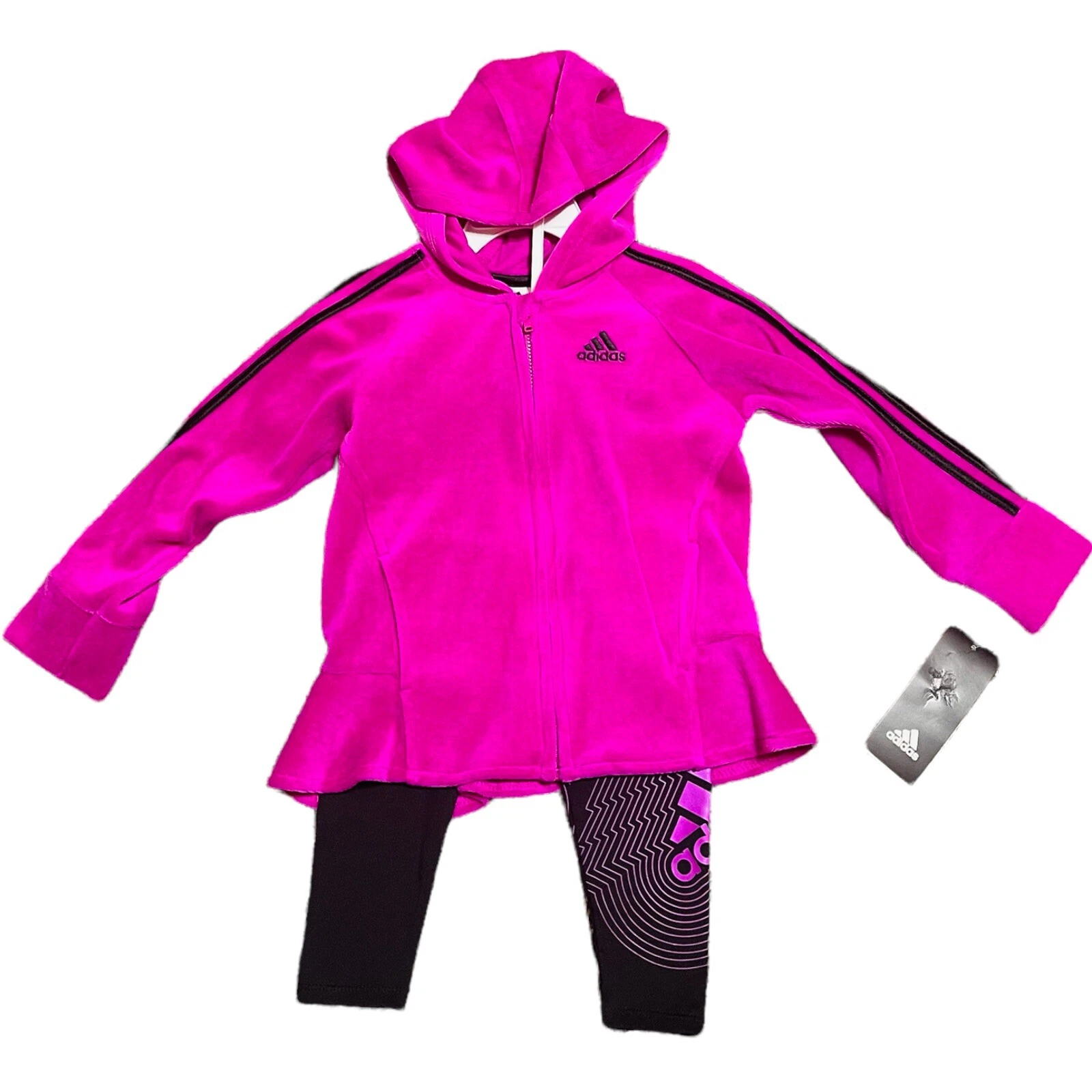 Adidas Twirl-Velour Hoodie JKT Set Kids 24M