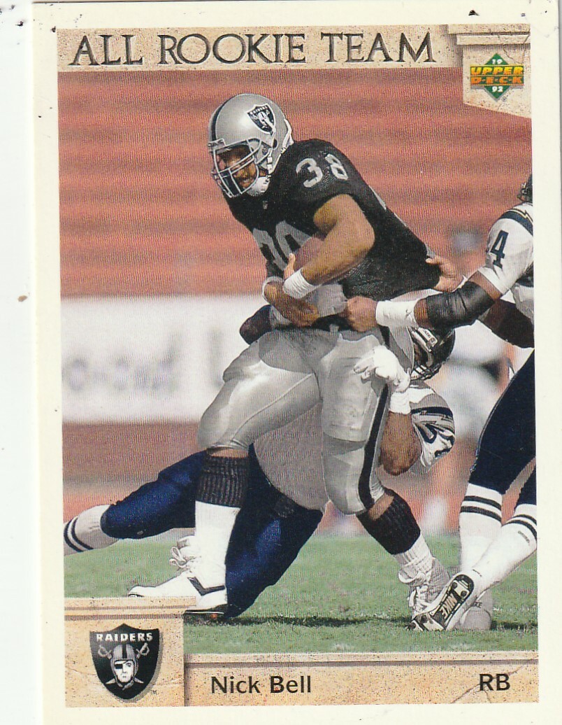 FREE SHIPPING-MINT-1992 Upper Deck #33 NICK BELL RAIDERS ALL ROOKIE TEAM