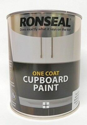 Ivory Satin Ronseal Cupboard Paint White RONSEAL One Coat Cupboard