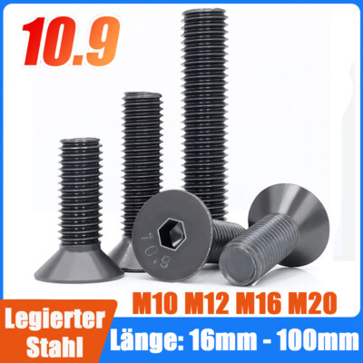 Senkschraube m. Innensechskant DIN 7991 M12x35 mm galv Senkschraube m. Innensechskant DIN 7991 M12x35 mm galv