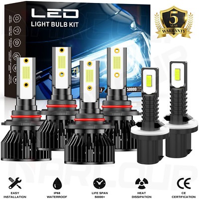 For Nissan Armada 2005-2010 - 6x Blue LED Headlight High Low Beam Fog Light Bulb