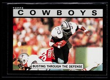 1985 Topps #37 Cowboys Team Leaders (Busting Through the Defense), NM or Better