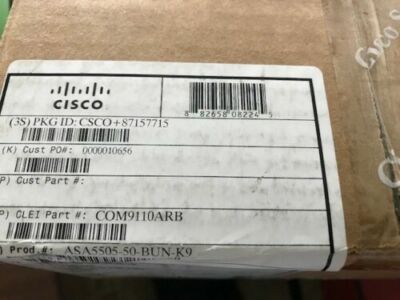 New Cisco ASA5505-50-BUN-K9 ASA 5505 Security 50 User (We buy and sell Cisco)