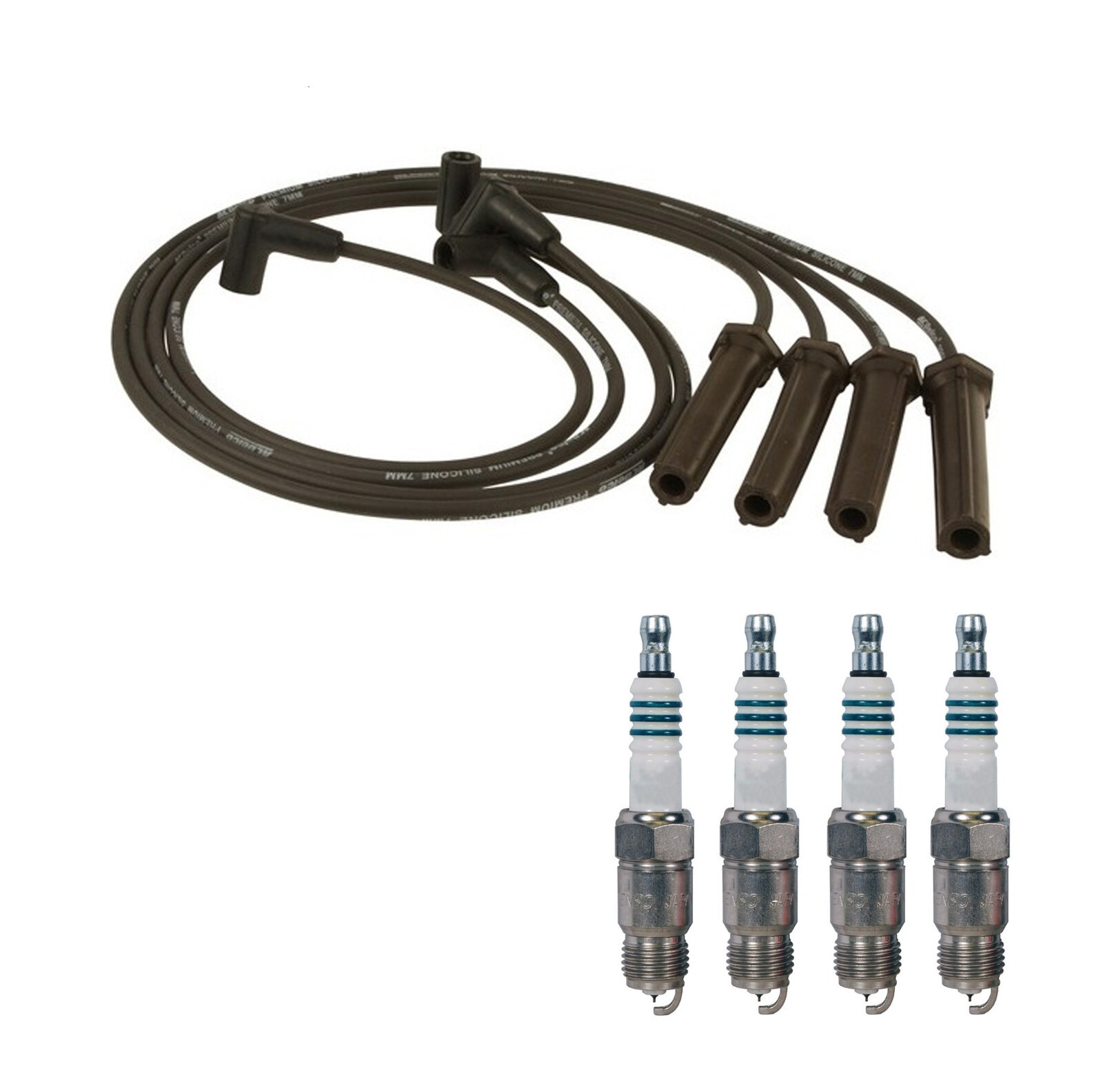 Denso Wire Set 7mm  4 Iridium Power Spark Plugs 0.044 Kit For GMC Sonoma 2.2 L4