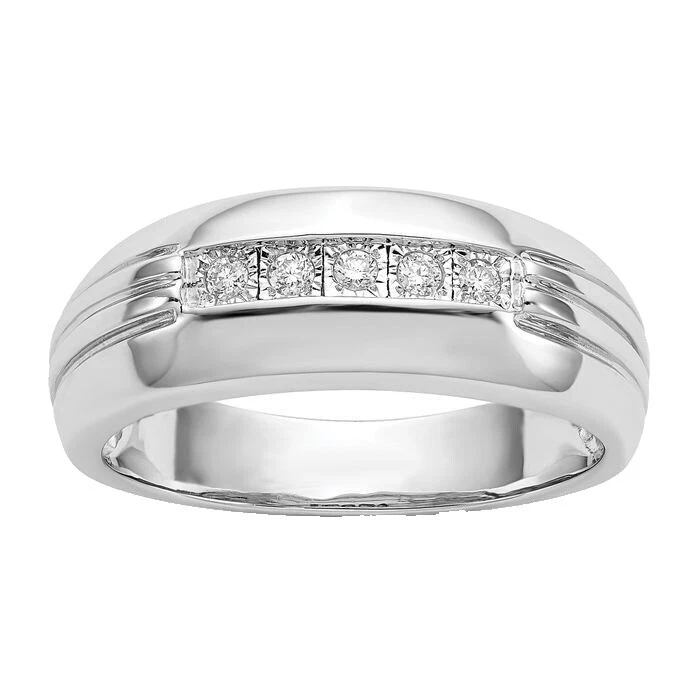 Diamond Beauty White Gold 14k Rings for Men