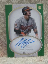 2018 Topps Definitive Collection Green /25 Chance Sisco #DRA-CS Rookie Auto mint