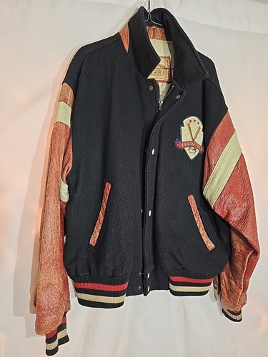 Vintage Louisville Slugger Wool and Leather Varsity Jacket Size Large - Picture 7 of 12