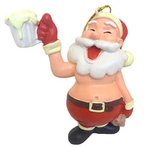 Tree Buddees Drunken Funny Beer Drinking Santa Claus Christmas Ornament Drunk