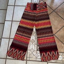 boho wide leg colorful pants  pls see mesurements size L