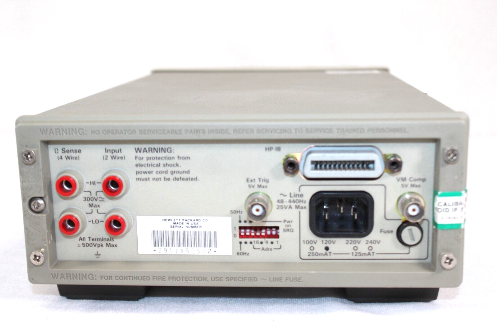 Hewlett Packard HP 3478A AUTO-RANGING DIGITAL MULTIMETER