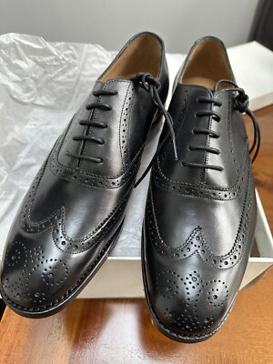 Barker for George Webb Black Calf Welted Brogue Oxford UK G (wear as a  9) UK