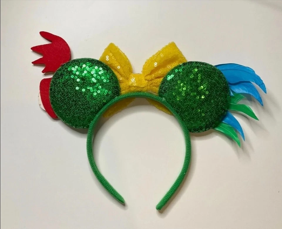 Moana and Hei hei Disney parks headband Minnie Mikey Mouse ears bow Hairband — 第 3/4 张图片