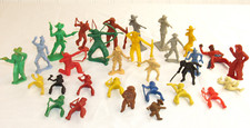 Auburn Marx MPC Plastic Cowboys and Indians Lot of 30 Pieces
