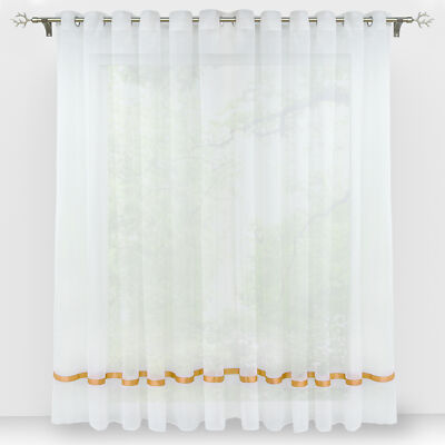 Gardinen Stores Vorhang Kräuselband Ösen Transparent Fensterschal Voile Modern