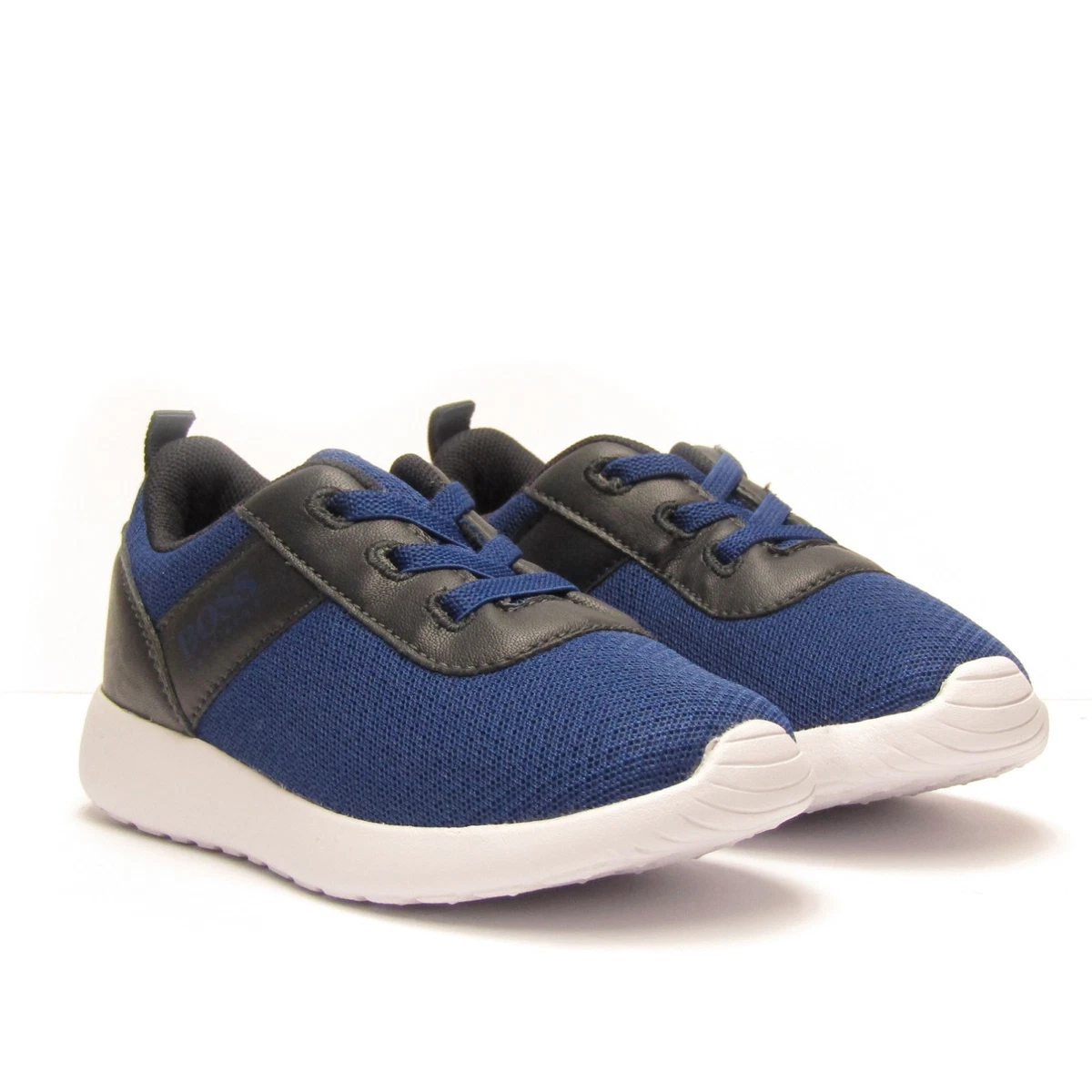 BRAND HUGO BOSS JUNIORS KIDS LEATHER MESH LACEUP TRAINERS J09094 865 | eBay