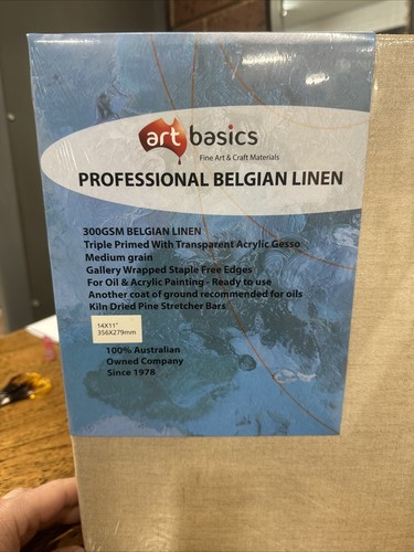 Belgian Linen Professional Stretched Canvas 356mm X 279mm - Picture 2 of 3