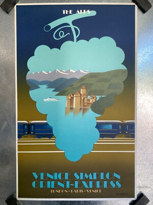 Small Original Venice Simplon Orient Express Print, 1985