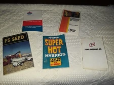 5 Vintage Corn Data Note Books Pfister FS, FS Seed, Cargills Guide, Amoco EC