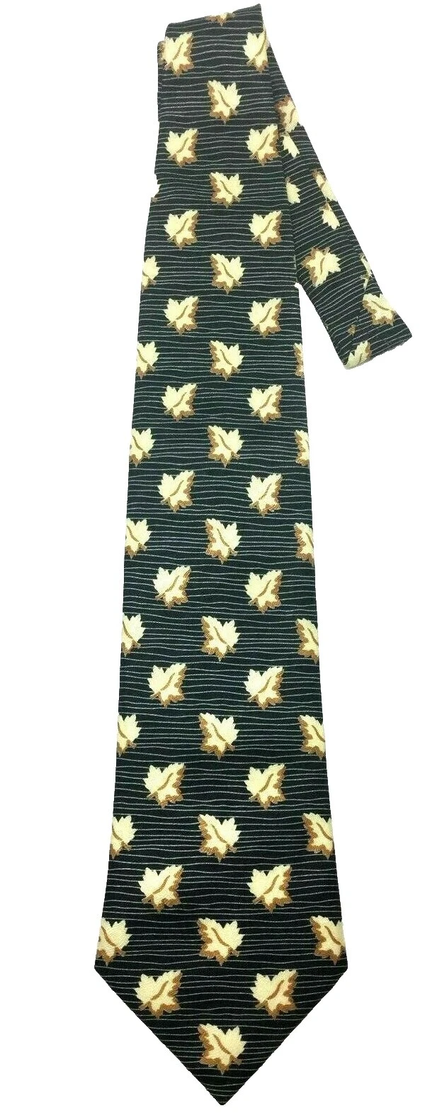 Lazos de seda 100% Floral Negro para Hombres