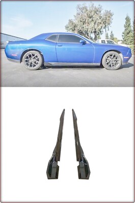 SEITENSCHWELLER FÜR DODGE CHALLENGER 2015 - 2023 V3 STIL SCHWARZ GLÄNZEND / TÜV