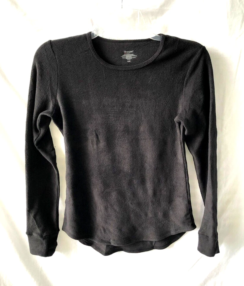 Cuddle Duds By Climate Right, Top Negro Manga Larga, Talla M, EC! Foto 2 de 4