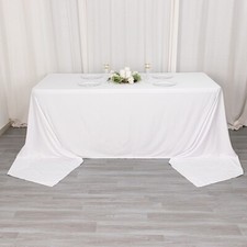 90x156 in Premium Scuba Polyester Rectangle TABLECLOTH Party Events Decorations