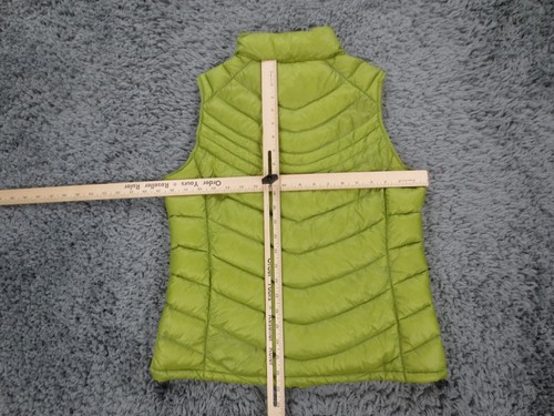 Xersion Vest Womens Medium Green Nylon Down Insulated Full Zip Packable Puffer - Picture 7 of 10