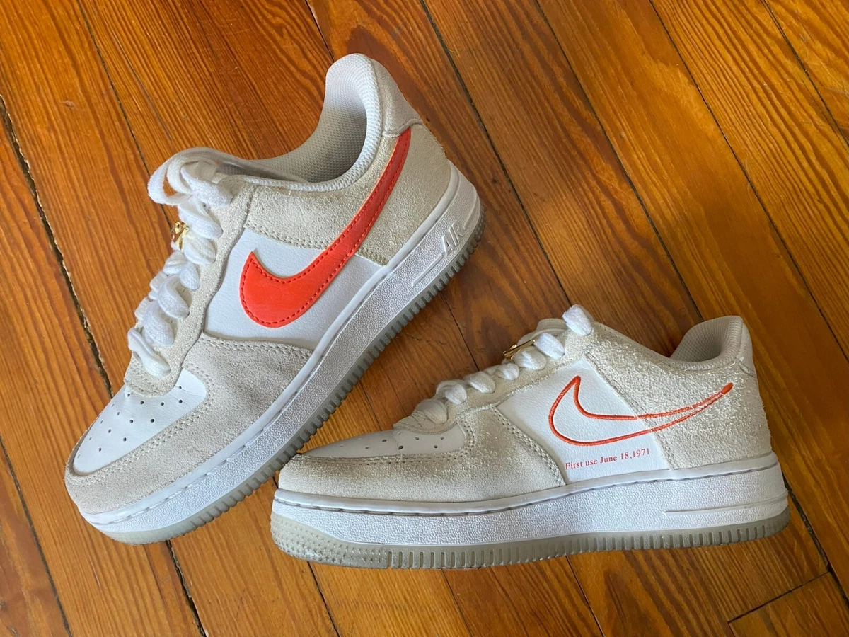 Nike air force clearance 1 cream and orange