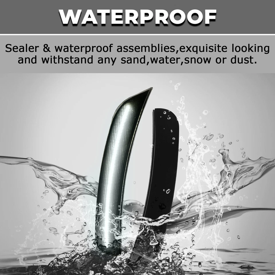 Luces LED marcadoras laterales para parachoques de humo para Dodge Charger R/T SXT SRT 4X para 15-22 23 Foto 3 de 4