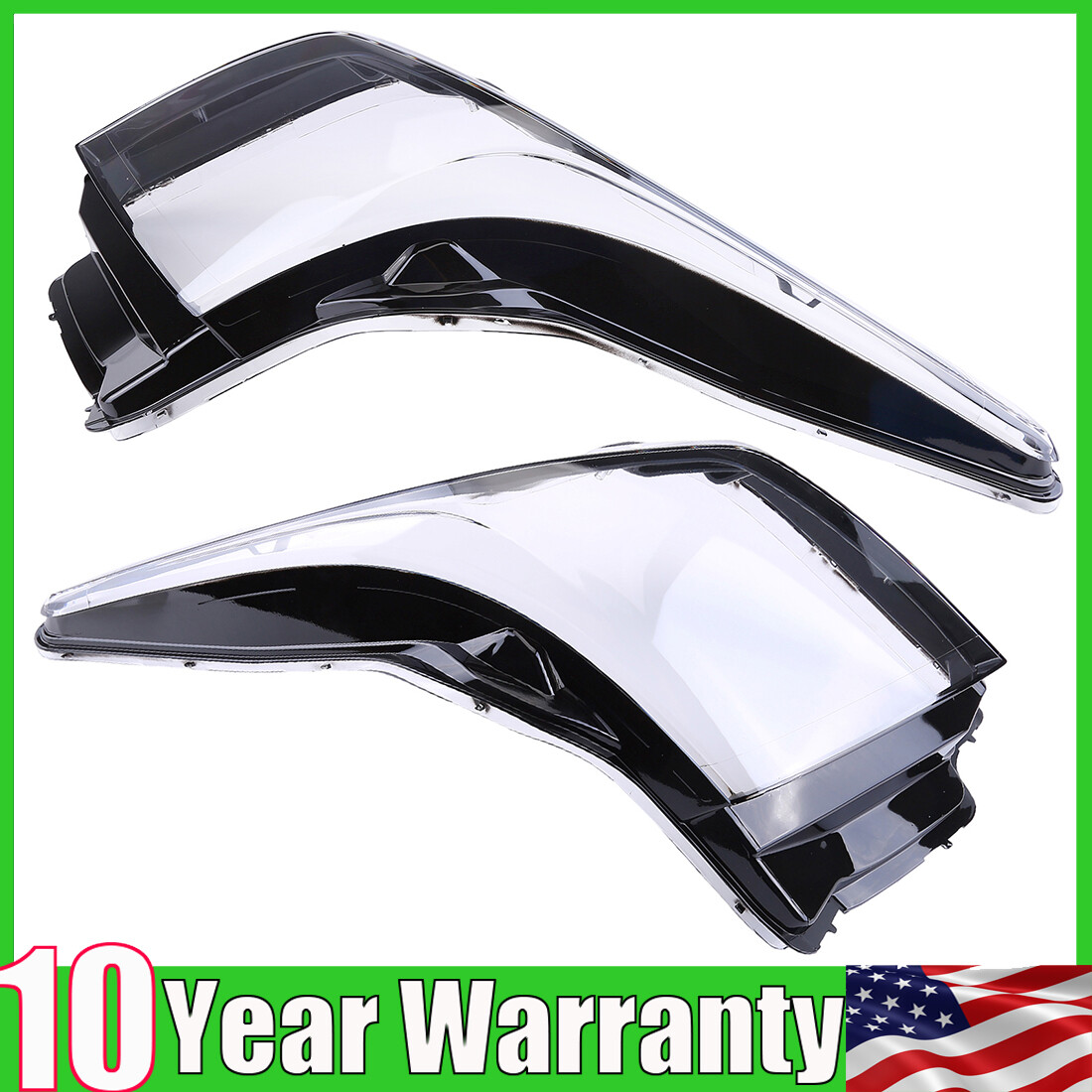 For Cadillac ATS 2013-2018 Replace Headlight Lamp Cover Lens Pair