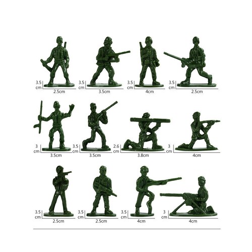 Armee Männer spielen Eimer-Soldaten des Zweiten Weltkriegs - über 300-teiliges Set - Bild 4 von 7