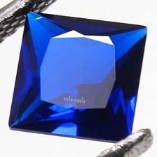 Natural Montana Blue Sapphire Certified 5.00 MM Princess Unheated Gemstone MK01