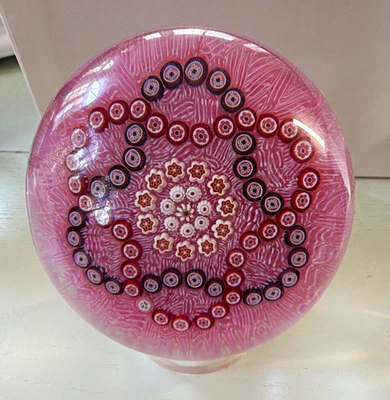1989 France Baccarat Crystal Millefiori Floral Paperweight Handmade Vintage rare - Image 1 of 4