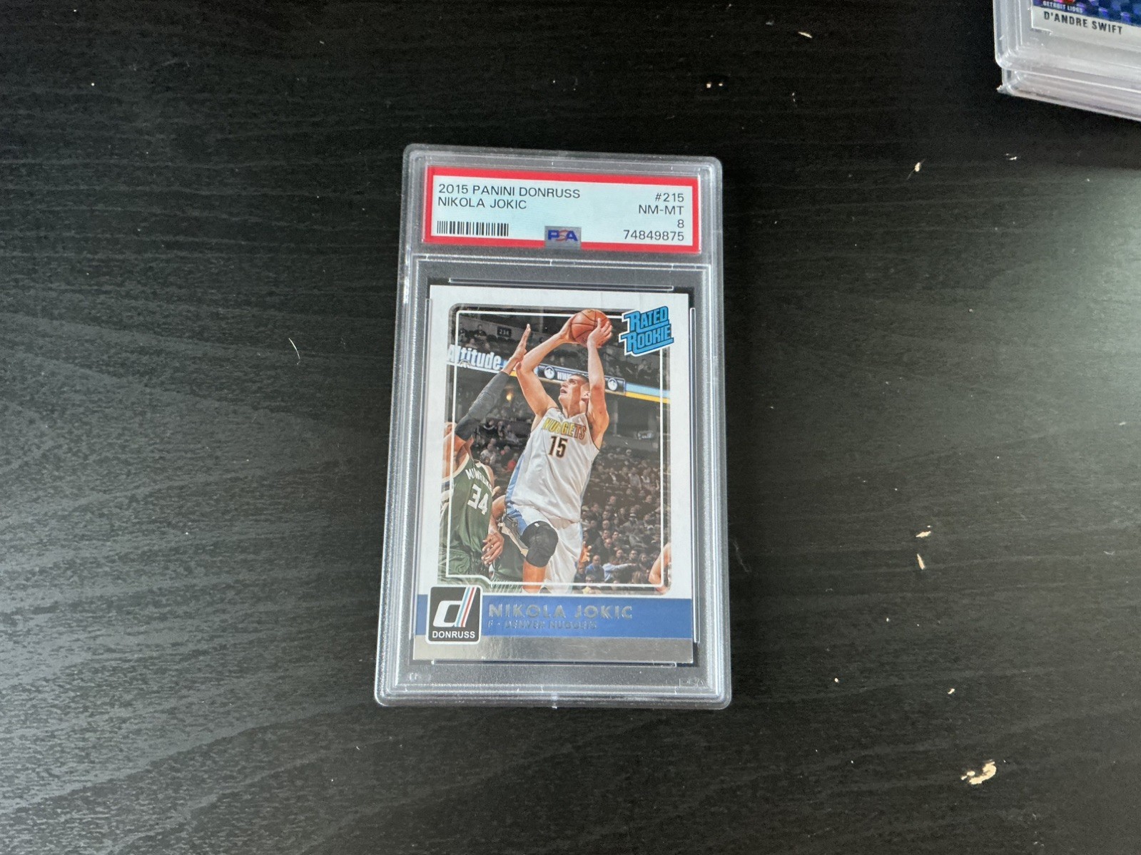 2015 PANINI DONRUSS RATED ROOKIE #215 NIKOLA JOKIC DENVER NUGGETS RC PSA 8 NM-MT