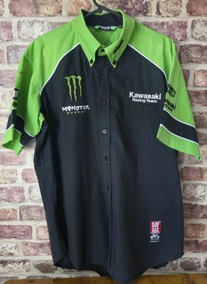 Kawasaki Racing Team Monster Energy Pit Crew Shirt XXL grün schwarz WSBK MotoGP