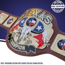 New Texas Heavyweight Wrestling Championship Title Belt Adult Size CNC Zinc
