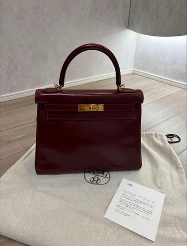 Hermes Kelly 28 Rouge Ash Bordeaux 401114