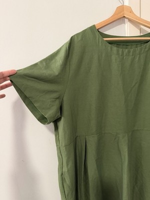 Kelly Green Linen Maxi T Shirt Dress Plus Sz 4XL Boat Neck Coastal  Lagenlook | eBay