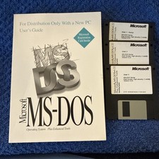 Microsoft MS-DOS 6.22 Operating System 3.5" Floppies & Guide x86-Based IBM PC