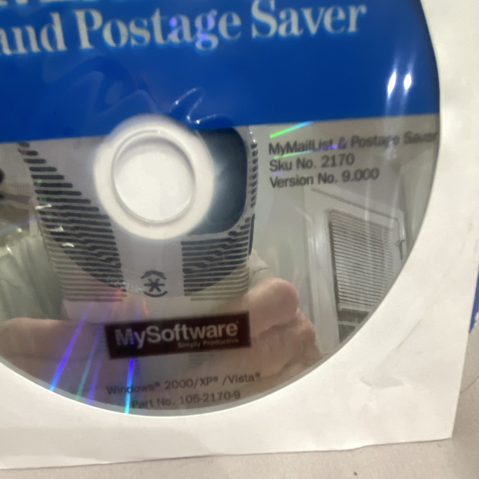 MySoftware MyMailList & Postage Saver CD Mailing List Mgmt Windows 2000 ...