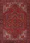Vintage Red Medallion Heriiz Living Room Area Rug Wool Hand-knotted Carpet 9x12