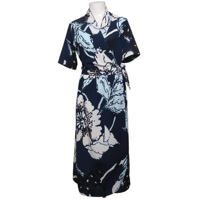 Ichi, Wickelkleid, Größe: XS, Blau/Weiß/Mehrfarbig, Elasthan/Polyester #cvO