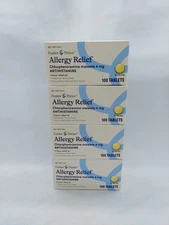 4 Pack Of Foster & Thrive Allergy Relief 100 Tablets Per Box 400 Total