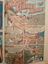 1970 Monogram Snoopy Strikes Again Ad Peanuts Vintage Biplane Model Kit Print Ad