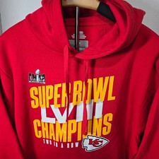 Fanatics Men's NFL Kansas City Chiefs Super Bowl LVIII Champions Hoodie Red XL