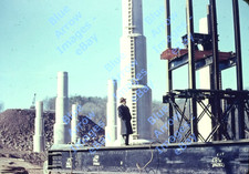 1954 35mm Slide Highway Bridge Construction Over River Pennsylvania #13605